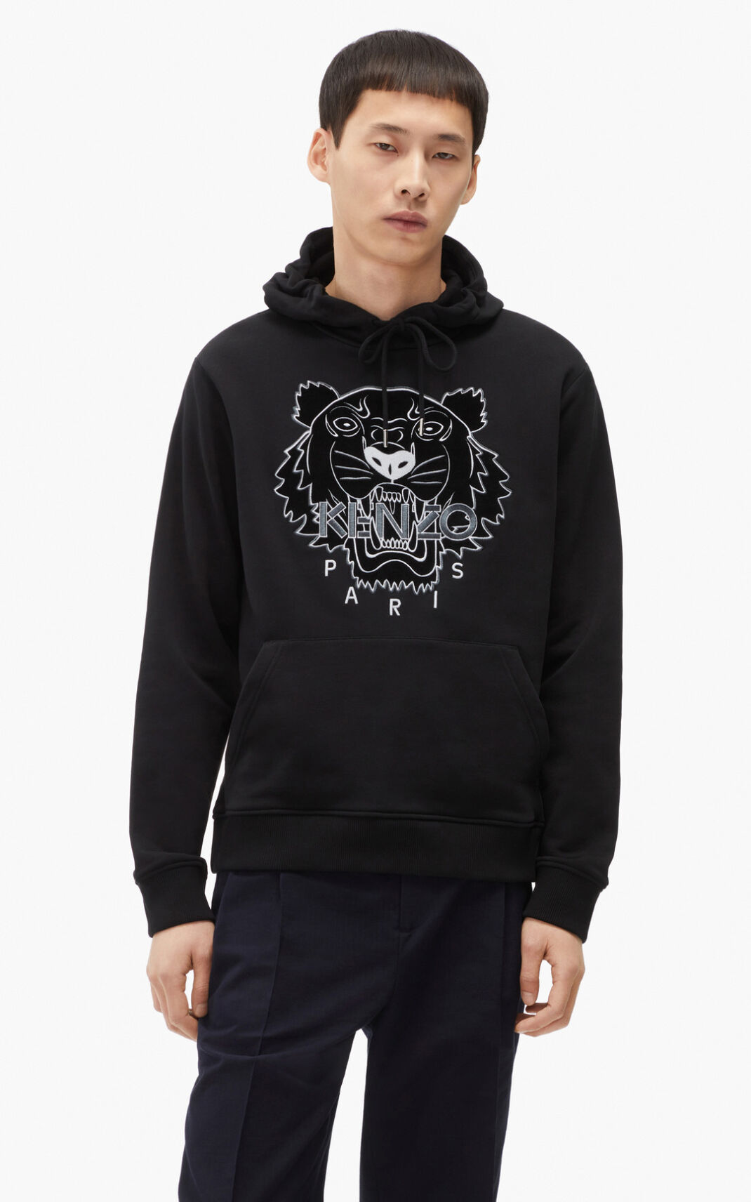 Sweat A Capuche Kenzo The Hiver Capsule Tiger Homme Noir | ONXI-90642